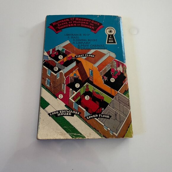 13 At Dinner By Agatha Christie Vintage Dell Mapback Mystery Paperback - Picture 2 of 3